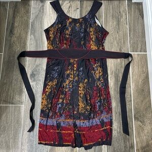 BCBGMaxazria red and black dress with a tie in the back